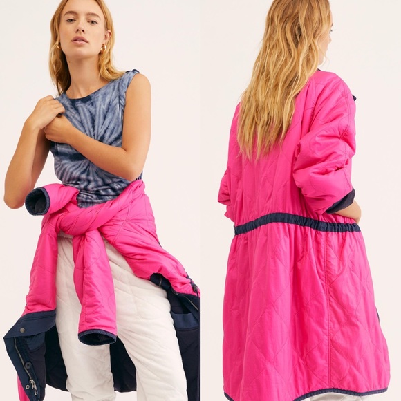 New Free People Puffed Out Reversible Jacket - Picture 2 of 6